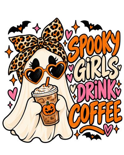 Spooky Girls Drink Coffee